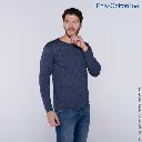 Polera Cuello Redondo Manga Larga para Caballero · 50% Algodón 50% Poliéster