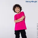 Polera Peso Completo Cuello Redondo Manga Corta Unisex para Niño · 100% Algodón