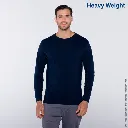Polera Peso Completo Cuello Redondo Manga Larga para Caballero · 100% Algodón