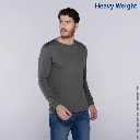 Polera Peso Completo Cuello Redondo Manga Larga para Caballero · 100% Algodón