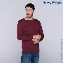Polera Peso Completo Cuello Redondo Manga Larga para Caballero · 100% Algodón