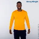 Polera Peso Completo Cuello Redondo Manga Larga para Caballero · 100% Algodón