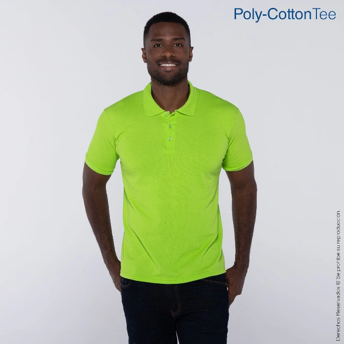Polera Tipo Polo Piqué para Caballero · 50% Algodón 50% Poliéster