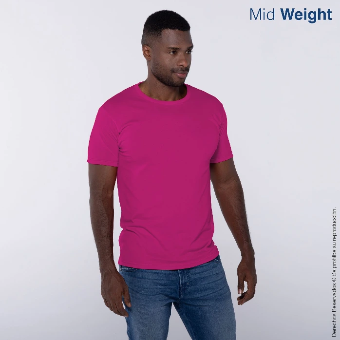Polera Cuello Redondo Manga Corta para Caballero · 100% Algodón