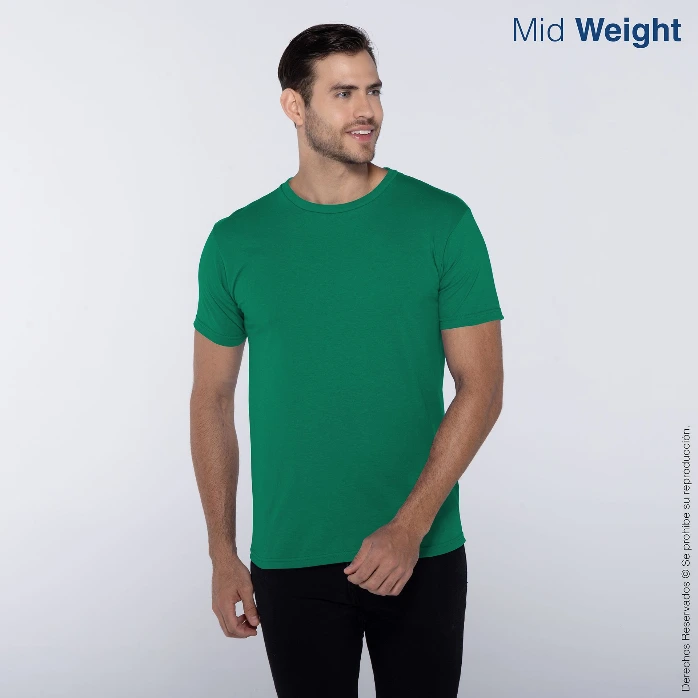 Polera Cuello Redondo Manga Corta para Caballero · 100% Algodón