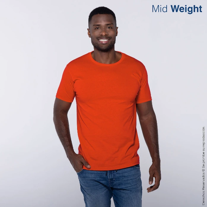 Polera Cuello Redondo Manga Corta para Caballero · 100% Algodón