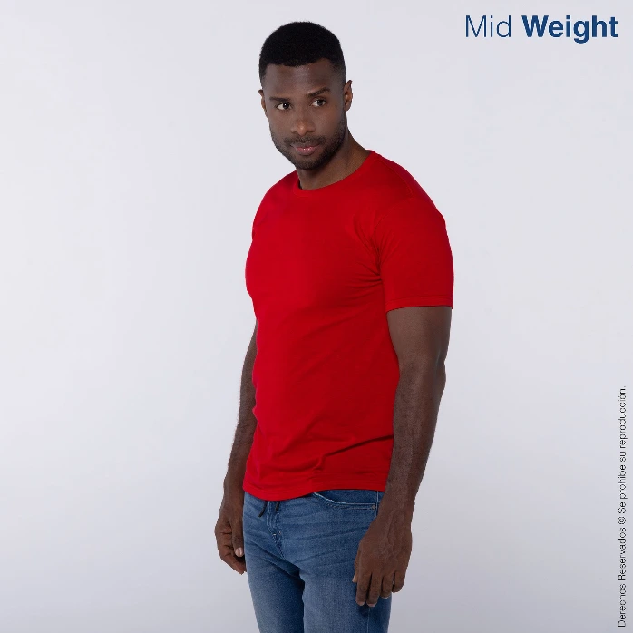 Polera Cuello Redondo Manga Corta para Caballero · 100% Algodón