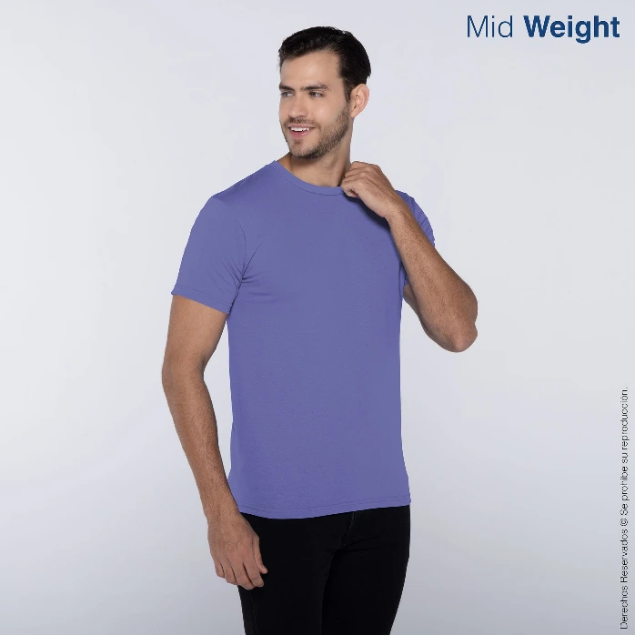 Polera Cuello Redondo Manga Corta para Caballero · 100% Algodón